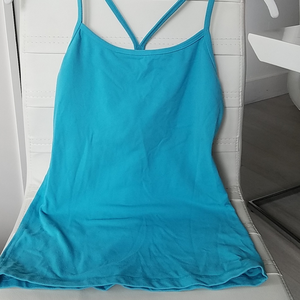 Lululemon 🍋Power Y Tank size 6 turquoise
